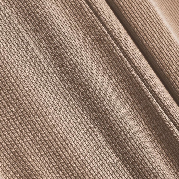 TAN ELASTIC WAIST WIDE LEG PANTS 🤎 - Picture 2 of 5